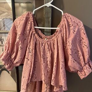 Free People Stacy convertible Lace Top - NWOT SMALL